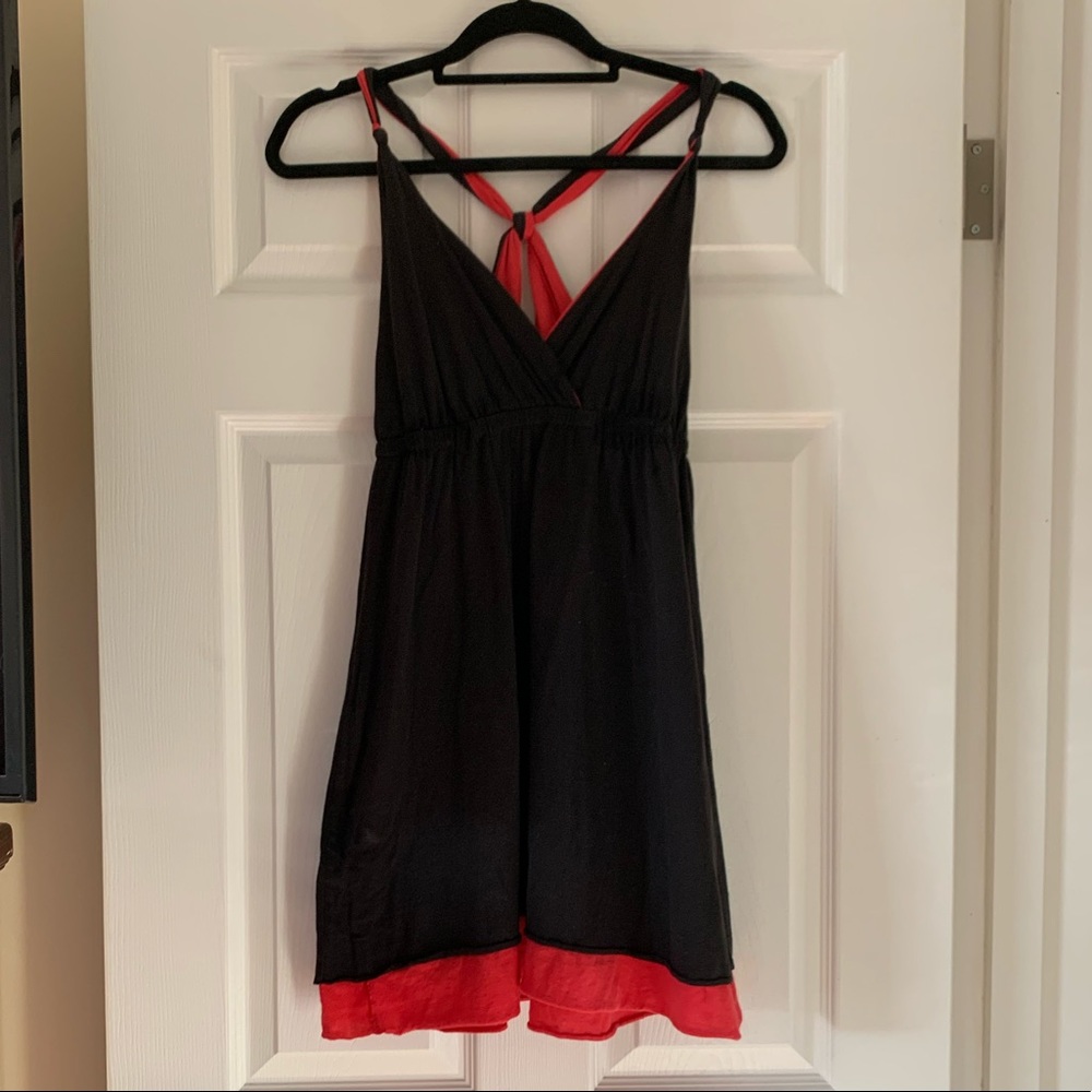 Black/ pink reversible sleeveless dress size L